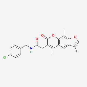 N-(4-chlorobenzyl)-2-(3,5,9-trimethyl-7-oxo-7H-furo[3,2-g]chromen-6-yl)acetamide