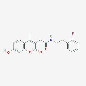 N-[2-(2-fluorophenyl)ethyl]-2-(7-hydroxy-4-methyl-2-oxo-2H-chromen-3-yl)acetamide