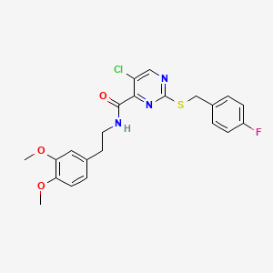 5-chloro-N-[2-(3,4-dimethoxyphenyl)ethyl]-2-[(4-fluorobenzyl)sulfanyl]pyrimidine-4-carboxamide