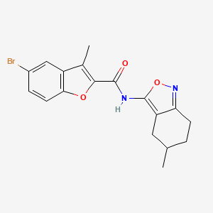 5-bromo-3-methyl-N-(5-methyl-4,5,6,7-tetrahydro-2,1-benzoxazol-3-yl)-1-benzofuran-2-carboxamide