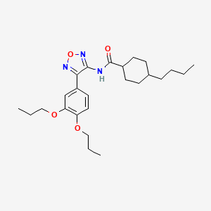 4-butyl-N-[4-(3,4-dipropoxyphenyl)-1,2,5-oxadiazol-3-yl]cyclohexanecarboxamide