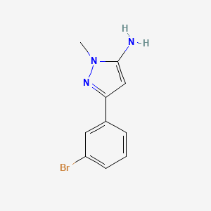 molecular formula C10H10BrN3 B1498964 3-(3-Bromophenyl)-1-methyl-1H-pyrazol-5-amine CAS No. 1017781-27-9