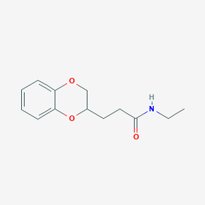 molecular formula C13H17NO3 B14989667 3-(2,3-dihydro-1,4-benzodioxin-2-yl)-N-ethylpropanamide 