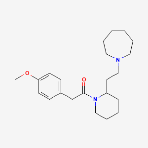 1-(2-{1-[(4-Methoxyphenyl)acetyl]piperidin-2-yl}ethyl)azepane