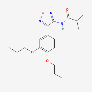 N-[4-(3,4-dipropoxyphenyl)-1,2,5-oxadiazol-3-yl]-2-methylpropanamide