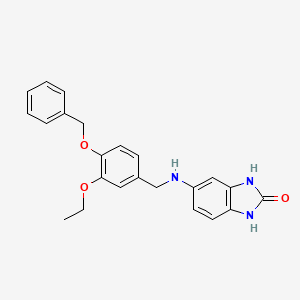 5-{[4-(benzyloxy)-3-ethoxybenzyl]amino}-1,3-dihydro-2H-benzimidazol-2-one