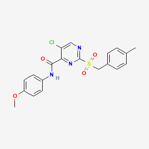 5-chloro-N-(4-methoxyphenyl)-2-[(4-methylbenzyl)sulfonyl]pyrimidine-4-carboxamide