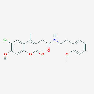 2-(6-chloro-7-hydroxy-4-methyl-2-oxo-2H-chromen-3-yl)-N-[2-(2-methoxyphenyl)ethyl]acetamide