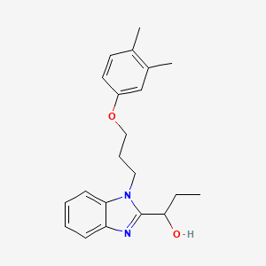 1-{1-[3-(3,4-dimethylphenoxy)propyl]-1H-benzimidazol-2-yl}propan-1-ol