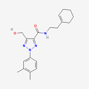 N-[2-(cyclohex-1-en-1-yl)ethyl]-2-(3,4-dimethylphenyl)-5-(hydroxymethyl)-2H-1,2,3-triazole-4-carboxamide