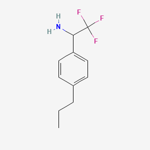 molecular formula C11H14F3N B1498975 2,2,2-Trifluoro-1-(4-propyl-phenyl)-ethylamine 