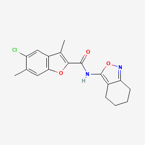 5-chloro-3,6-dimethyl-N-(4,5,6,7-tetrahydro-2,1-benzoxazol-3-yl)-1-benzofuran-2-carboxamide