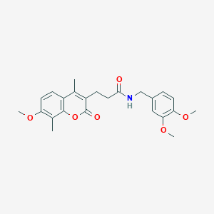 N-(3,4-dimethoxybenzyl)-3-(7-methoxy-4,8-dimethyl-2-oxo-2H-chromen-3-yl)propanamide