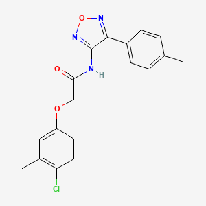 2-(4-chloro-3-methylphenoxy)-N-[4-(4-methylphenyl)-1,2,5-oxadiazol-3-yl]acetamide