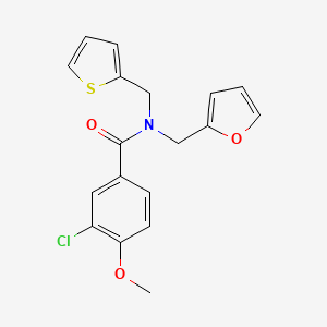 molecular formula C18H16ClNO3S B14989798 3-chloro-N-(furan-2-ylmethyl)-4-methoxy-N-(thiophen-2-ylmethyl)benzamide 