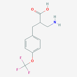 molecular formula C11H12F3NO3 B1498982 2-Aminomethyl-3-(4-trifluoromethoxy-phenyl)-propionic acid CAS No. 910443-94-6