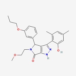 3-(2-hydroxy-4,6-dimethylphenyl)-5-(2-methoxyethyl)-4-(3-propoxyphenyl)-4,5-dihydropyrrolo[3,4-c]pyrazol-6(1H)-one