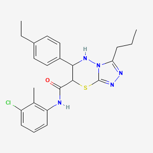 molecular formula C23H26ClN5OS B14989839 N-(3-chloro-2-methylphenyl)-6-(4-ethylphenyl)-3-propyl-6,7-dihydro-5H-[1,2,4]triazolo[3,4-b][1,3,4]thiadiazine-7-carboxamide 