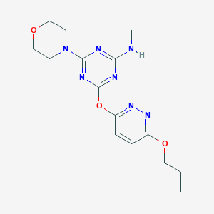 N-methyl-4-(morpholin-4-yl)-6-[(6-propoxypyridazin-3-yl)oxy]-1,3,5-triazin-2-amine