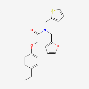 2-(4-ethylphenoxy)-N-(furan-2-ylmethyl)-N-(thiophen-2-ylmethyl)acetamide