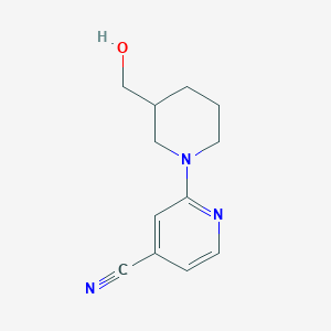 molecular formula C12H15N3O B1498987 2-(3-(Hydroxymethyl)piperidin-1-yl)isonicotinonitrile CAS No. 939986-86-4