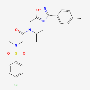 2-(N-Methyl4-chlorobenzenesulfonamido)-N-{[3-(4-methylphenyl)-1,2,4-oxadiazol-5-YL]methyl}-N-(propan-2-YL)acetamide