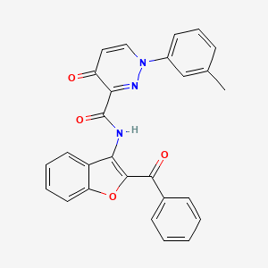 N-(2-benzoyl-1-benzofuran-3-yl)-1-(3-methylphenyl)-4-oxo-1,4-dihydropyridazine-3-carboxamide