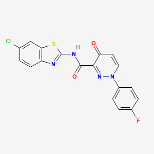 N-(6-chloro-1,3-benzothiazol-2-yl)-1-(4-fluorophenyl)-4-oxo-1,4-dihydropyridazine-3-carboxamide