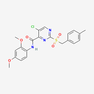 5-chloro-N-(2,4-dimethoxyphenyl)-2-[(4-methylbenzyl)sulfonyl]pyrimidine-4-carboxamide