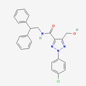 2-(4-chlorophenyl)-N-(2,2-diphenylethyl)-5-(hydroxymethyl)-2H-1,2,3-triazole-4-carboxamide