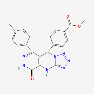 methyl 4-[10-(4-methylphenyl)-13-oxo-2,4,5,6,7,11,12-heptazatricyclo[7.4.0.03,7]trideca-1(9),3,5,10-tetraen-8-yl]benzoate