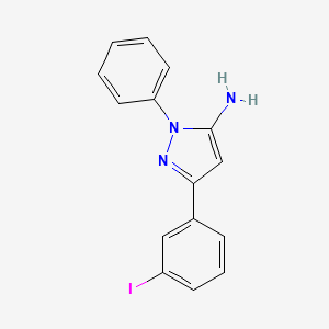 molecular formula C15H12IN3 B1498992 3-(3-Iodophenyl)-1-phenyl-1H-pyrazol-5-amine CAS No. 1017781-35-9