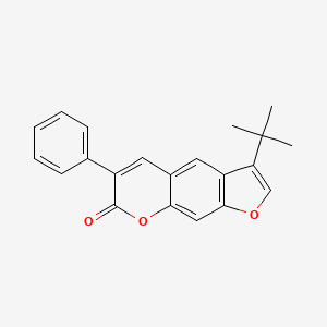 molecular formula C21H18O3 B14989933 3-tert-butyl-6-phenyl-7H-furo[3,2-g]chromen-7-one 