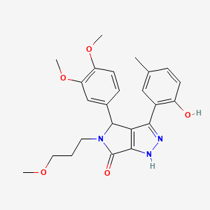 4-(3,4-dimethoxyphenyl)-3-(2-hydroxy-5-methylphenyl)-5-(3-methoxypropyl)-4,5-dihydropyrrolo[3,4-c]pyrazol-6(1H)-one