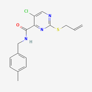 5-chloro-N-(4-methylbenzyl)-2-(prop-2-en-1-ylsulfanyl)pyrimidine-4-carboxamide