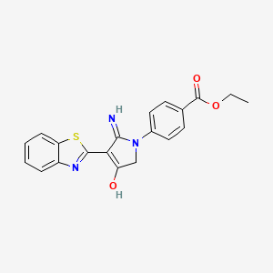 ethyl 4-[5-amino-4-(1,3-benzothiazol-2-yl)-3-oxo-2,3-dihydro-1H-pyrrol-1-yl]benzoate