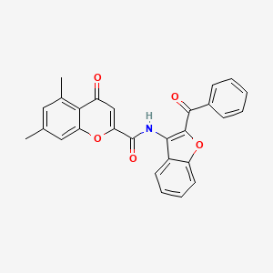 5,7-dimethyl-4-oxo-N-[2-(phenylcarbonyl)-1-benzofuran-3-yl]-4H-chromene-2-carboxamide