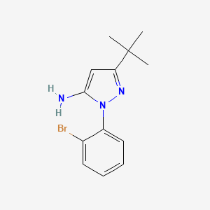 molecular formula C13H16BrN3 B1499000 2-(2-溴苯基)-5-叔丁基-2H-吡唑-3-胺 CAS No. 476637-04-4