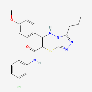 molecular formula C22H24ClN5O2S B14990006 N-(5-chloro-2-methylphenyl)-6-(4-methoxyphenyl)-3-propyl-6,7-dihydro-5H-[1,2,4]triazolo[3,4-b][1,3,4]thiadiazine-7-carboxamide 