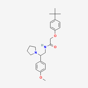 2-(4-tert-butylphenoxy)-N-[2-(4-methoxyphenyl)-2-(pyrrolidin-1-yl)ethyl]acetamide