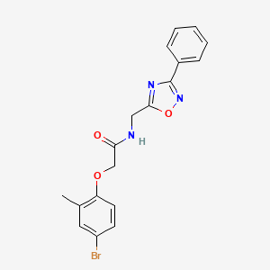 2-(4-bromo-2-methylphenoxy)-N-[(3-phenyl-1,2,4-oxadiazol-5-yl)methyl]acetamide