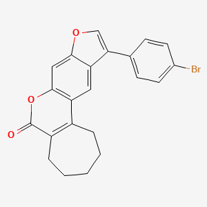 11-(4-bromophenyl)-2,3,4,5-tetrahydrocyclohepta[c]furo[3,2-g]chromen-6(1H)-one