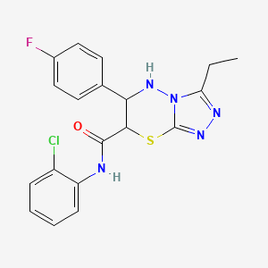 N-(2-chlorophenyl)-3-ethyl-6-(4-fluorophenyl)-6,7-dihydro-5H-[1,2,4]triazolo[3,4-b][1,3,4]thiadiazine-7-carboxamide