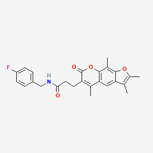 N-(4-fluorobenzyl)-3-(2,3,5,9-tetramethyl-7-oxo-7H-furo[3,2-g]chromen-6-yl)propanamide