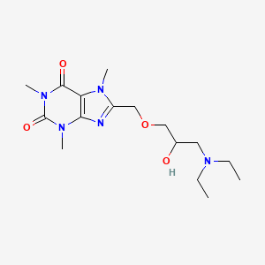 8-{[3-(diethylamino)-2-hydroxypropoxy]methyl}-1,3,7-trimethyl-3,7-dihydro-1H-purine-2,6-dione