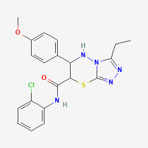 N-(2-chlorophenyl)-3-ethyl-6-(4-methoxyphenyl)-6,7-dihydro-5H-[1,2,4]triazolo[3,4-b][1,3,4]thiadiazine-7-carboxamide