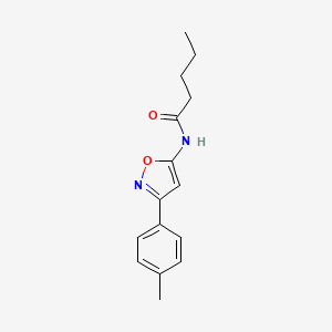 molecular formula C15H18N2O2 B14990187 N-[3-(4-methylphenyl)-1,2-oxazol-5-yl]pentanamide 