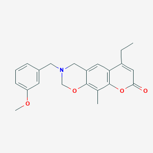 6-ethyl-3-(3-methoxybenzyl)-10-methyl-3,4-dihydro-2H,8H-chromeno[6,7-e][1,3]oxazin-8-one