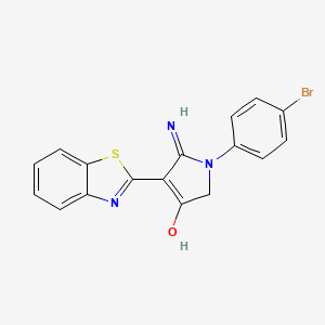 molecular formula C17H12BrN3OS B14990192 5-Amino-4-(1,3-benzothiazol-2-YL)-1-(4-bromophenyl)-2,3-dihydro-1H-pyrrol-3-one 