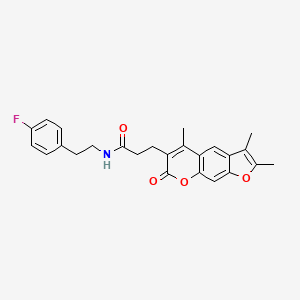 N-[2-(4-Fluorophenyl)ethyl]-3-{2,3,5-trimethyl-7-oxo-7H-furo[3,2-G]chromen-6-YL}propanamide